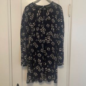 Realisation blue floral long sleeved dress